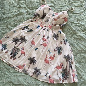 FLAMINGO PRINT DRESS BY BAILEY BLUE